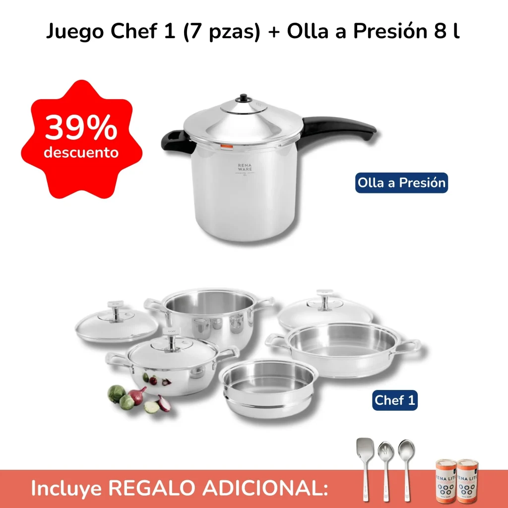 chef 1 con olla a presión