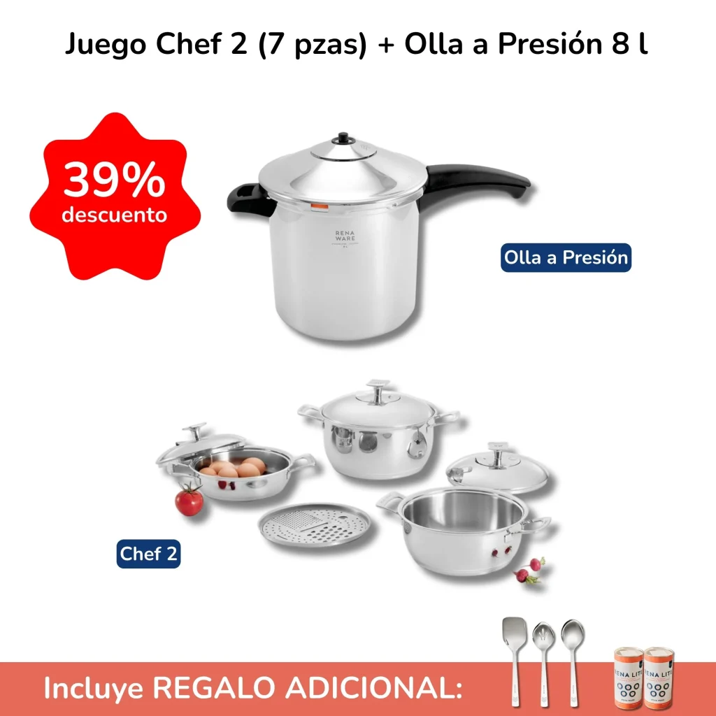 chef 2 con olla a presión