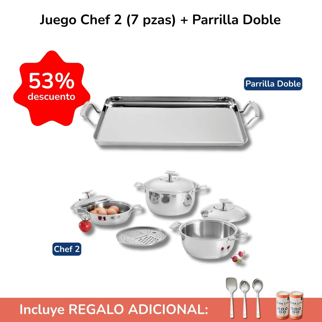 juego chef 2 con parrilla doble