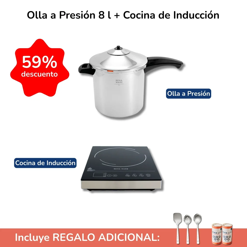 olla a presion con cocina